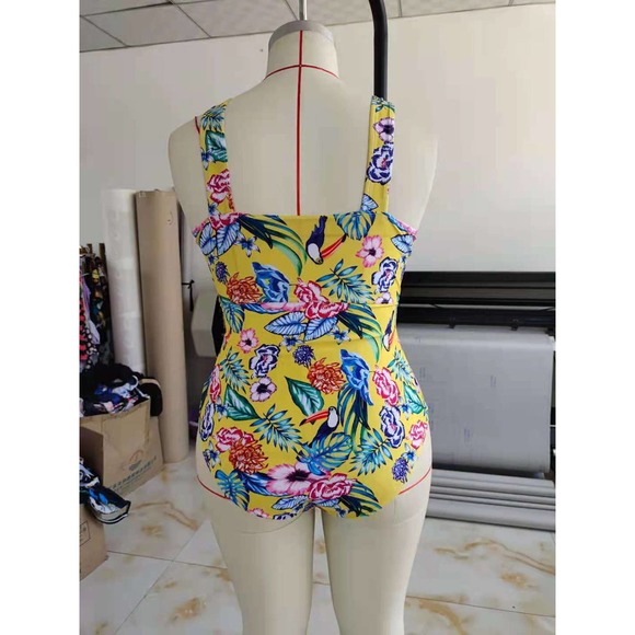 Ethnic Print Plus Size One Piece Swimsuit Bikini - Picture 4 of 12